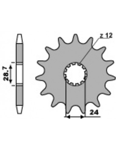 Pignon PBR acier standard 526 - 530