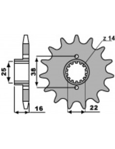 Pignon PBR acier standard 490 - 520