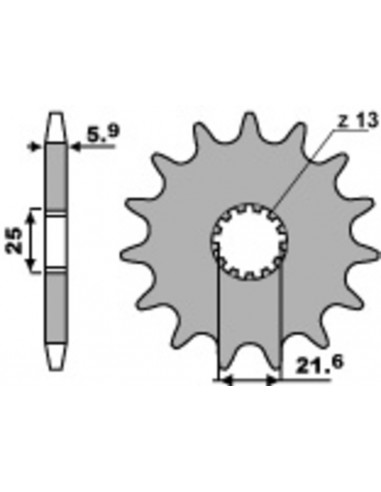 Pignon PBR acier anti-bruit 565 - 520
