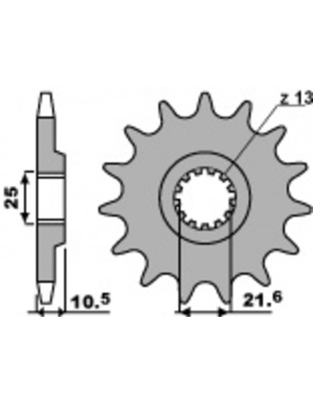 Pignon PBR acier standard 2061 - 520