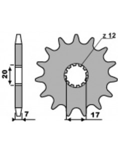 Pignon PBR acier anti-boue 2064 - 428