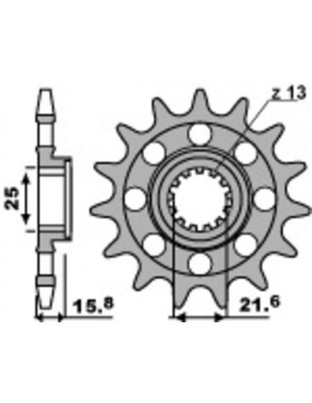 Pignon PBR acier standard 2093M - 520
