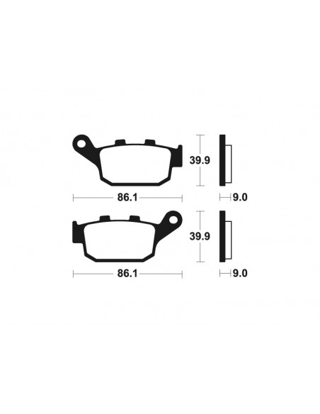 Plaquettes de frein TECNIUM route organique - MA381