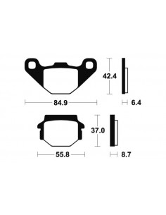 Plaquettes de frein TECNIUM route organique - MA41 2