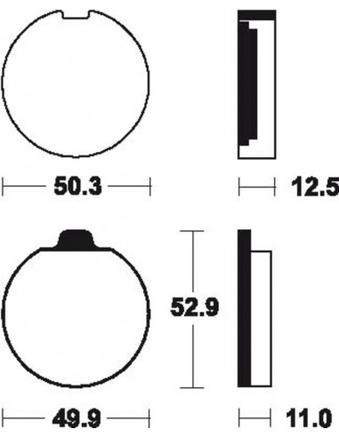 Plaquettes de frein TECNIUM route organique - MA11