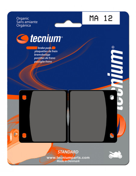 Plaquettes de frein TECNIUM route organique - MA12