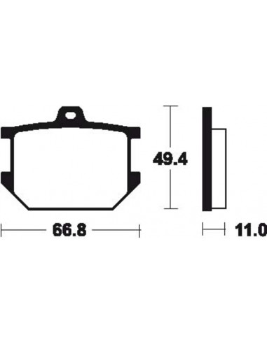 Plaquettes de frein TECNIUM route organique - MA7