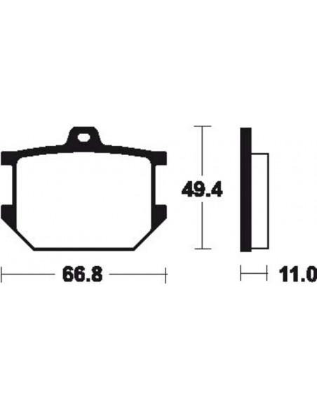 Plaquettes de frein TECNIUM route organique - MA7