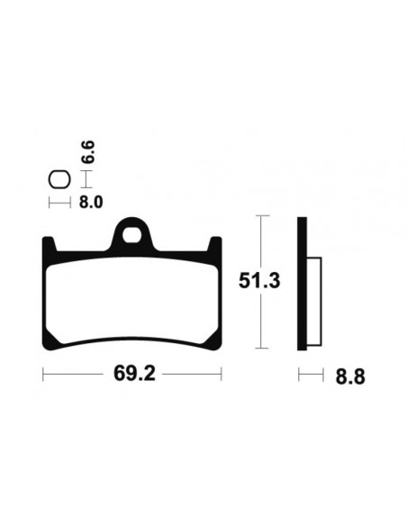Plaquettes de frein TECNIUM Racing métal fritté carbone - MCR134