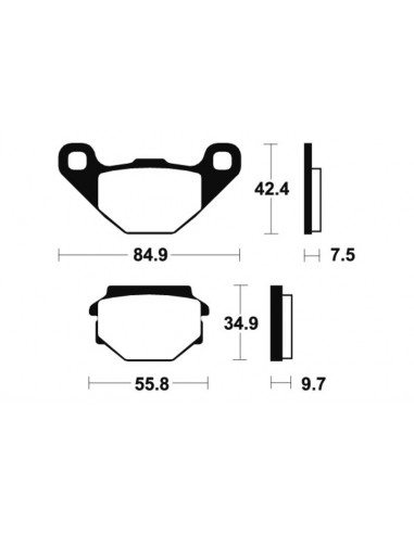Plaquettes de frein TECNIUM route organique - MA184