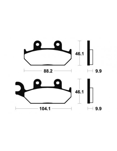 Plaquettes de frein TECNIUM route organique - MA150