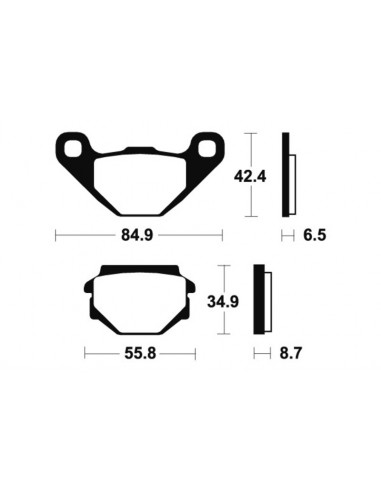 Plaquettes de frein TECNIUM route organique - MA151