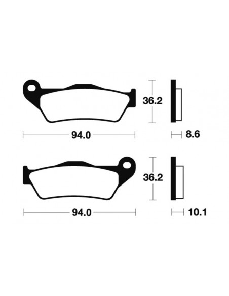 Plaquettes de frein TECNIUM route organique - MA242
