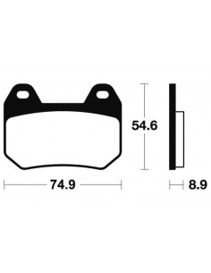 Plaquettes de frein TECNIUM route organique - MA246 2