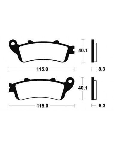 Plaquettes de frein TECNIUM Performance métal fritté - MF235