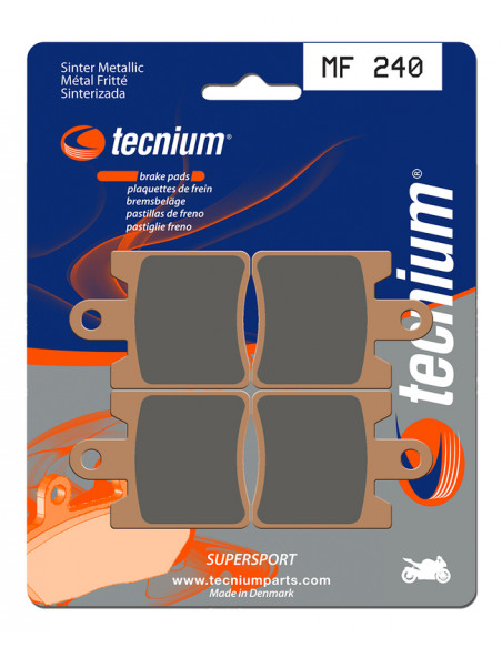 Plaquettes de frein TECNIUM Performance métal fritté - MF240