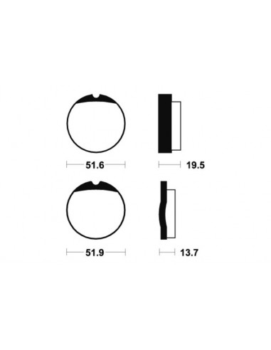 Plaquettes de frein TECNIUM route organique - MA1