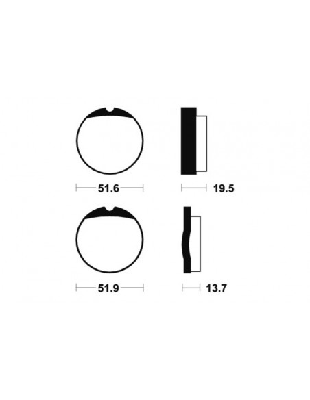 Plaquettes de frein TECNIUM route organique - MA1