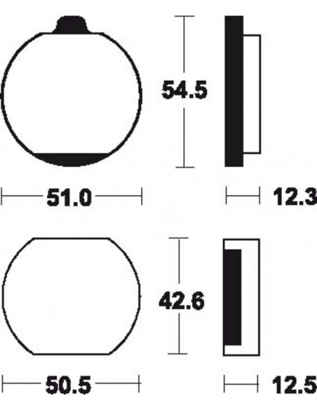 Plaquettes de frein TECNIUM route organique - MA10