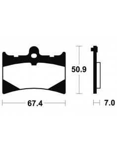 Plaquettes de frein TECNIUM route organique - MA101 2