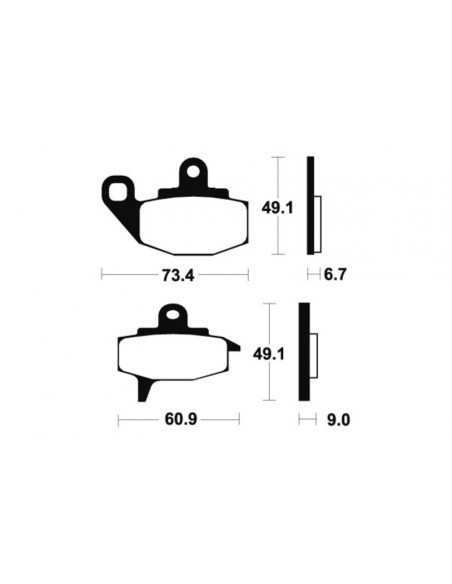 Plaquettes de frein TECNIUM route organique - MA102