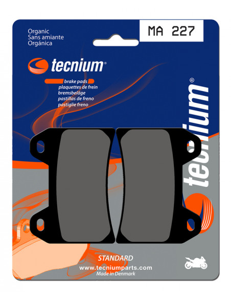 Plaquettes de frein TECNIUM route organique - MA227