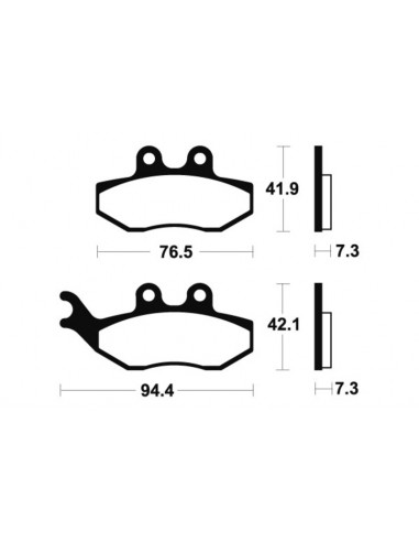 Plaquettes de frein TECNIUM route organique - MA274
