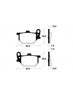 Plaquettes de frein TECNIUM route organique - MA28 2