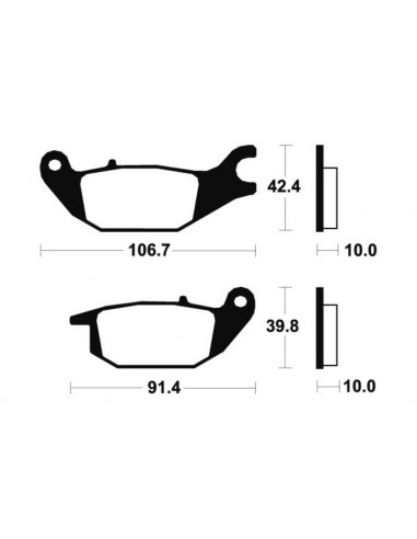 Plaquettes de frein TECNIUM route organique - MA284