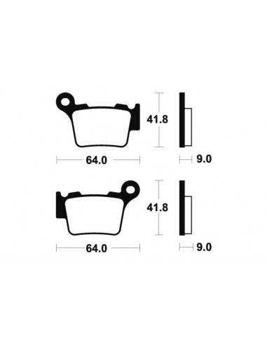 Plaquettes de frein TECNIUM route organique - MA291