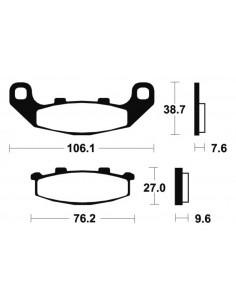 Plaquettes de frein TECNIUM Performance métal fritté - MF115 2