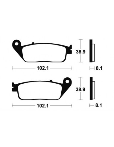 Plaquettes de frein TECNIUM Performance métal fritté - MF127