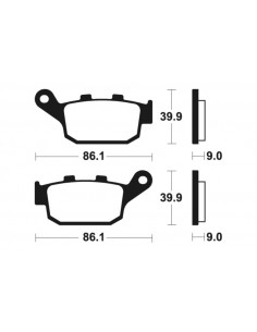 Plaquettes de frein TECNIUM Performance métal fritté - MR 381 2