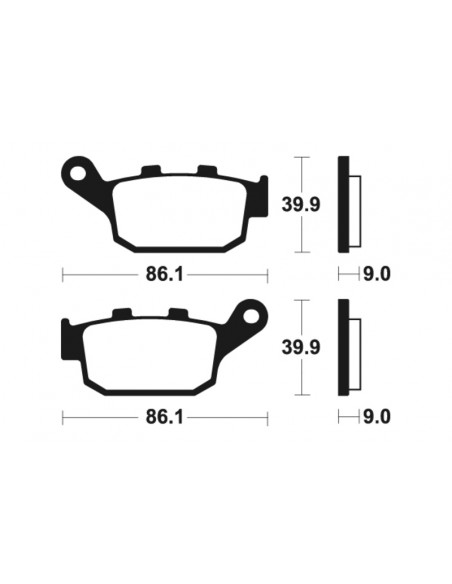 Plaquettes de frein TECNIUM Performance métal fritté - MR 381