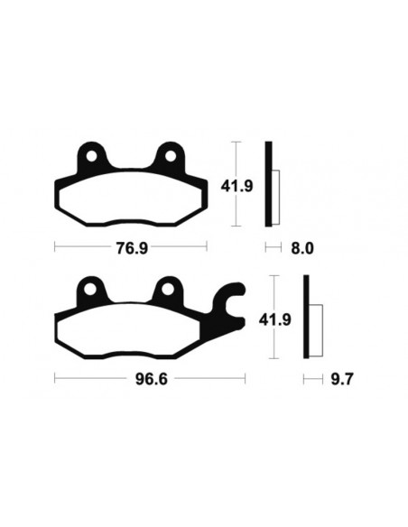 Plaquettes de frein TECNIUM Performance métal fritté - MR133