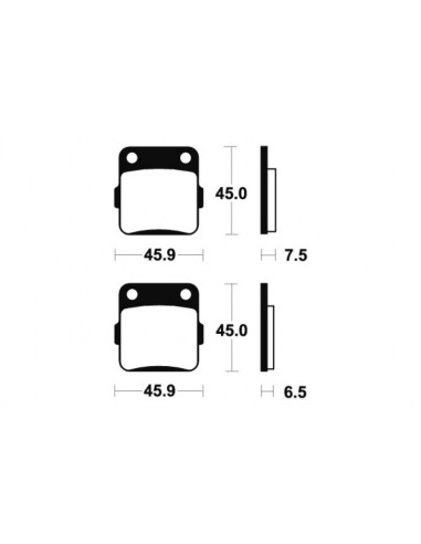 Plaquettes de frein TECNIUM MX/Quad métal fritté - MO62
