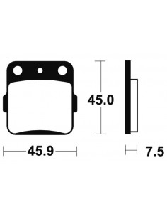 Plaquettes de frein TECNIUM MX/Quad métal fritté - MO92 2