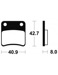 Plaquettes de frein TECNIUM Scooter organique - ME170 2