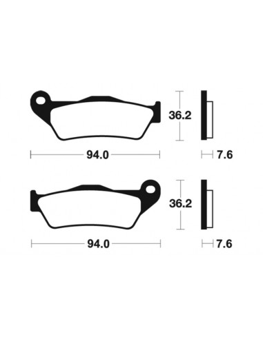 Plaquettes de frein TECNIUM Scooter organique - ME171