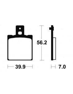 Plaquettes de frein TECNIUM Scooter organique - ME19 2