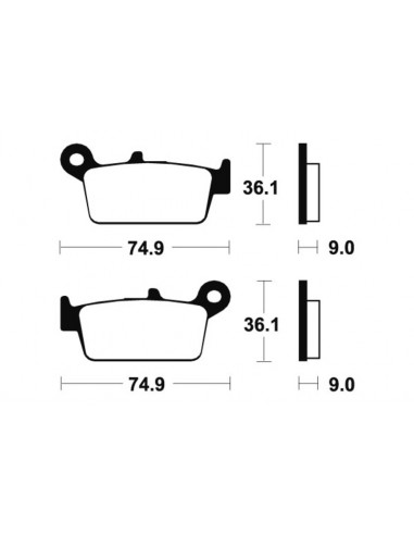 Plaquettes de frein TECNIUM Scooter organique - ME190