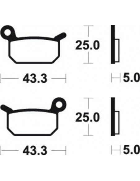 Plaquettes de frein TECNIUM Racing MX/Quad métal fritté - MOR294