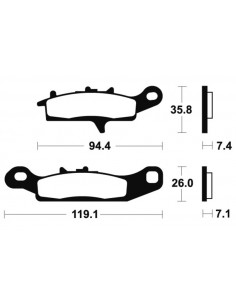 Plaquettes de frein TECNIUM MX/Quad métal fritté - MO301 2