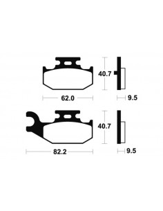 Plaquettes de frein TECNIUM MX/Quad métal fritté - MO316 2