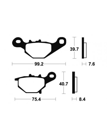Plaquettes de frein TECNIUM MX/Quad métal fritté - MO320