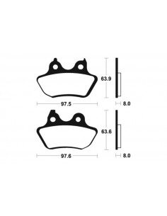 Plaquettes de frein TECNIUM route organique - MA346 2