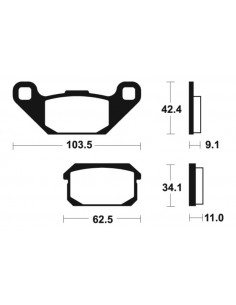 Plaquettes de frein TECNIUM route organique - MA348 2