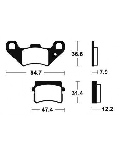 Plaquettes de frein TECNIUM route organique - MA355