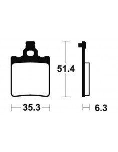 Plaquettes de frein TECNIUM route organique - MA74 2
