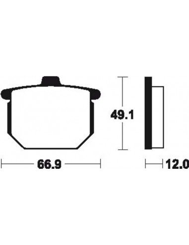 Plaquettes de frein TECNIUM route organique - MA8